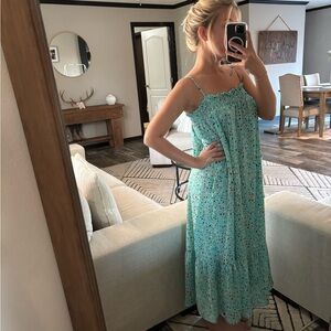 Women's Blue Polka Dot Dress